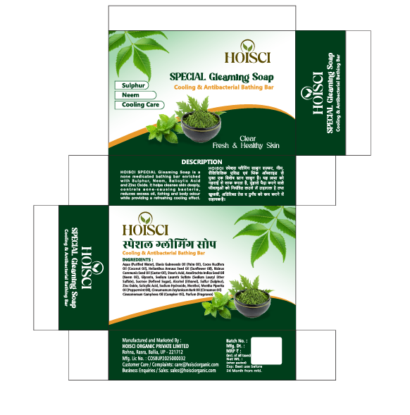 HOISCI Special Gleaming Soap (Cooling & Antibacterial Bar)