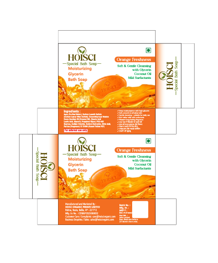 HOISCI Moisturizing Glycerin Bath Soap – Orange Freshness